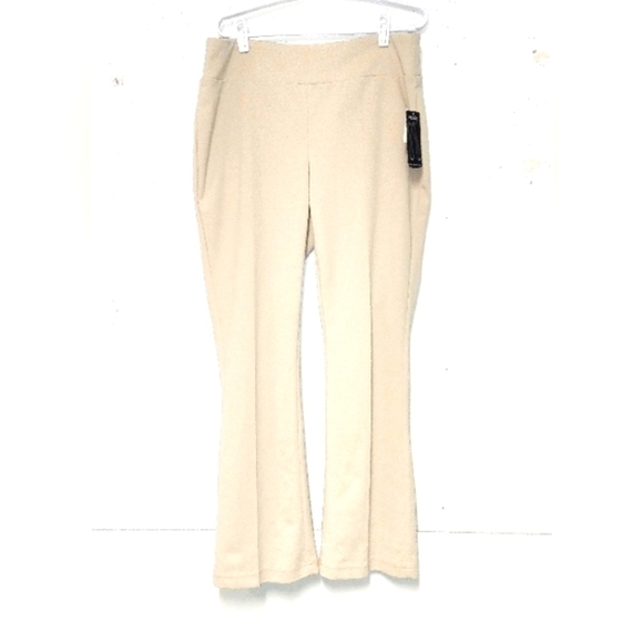 SOHO women's causal pull-on flare cream pants Size: 1X - Picture 1 of 7
